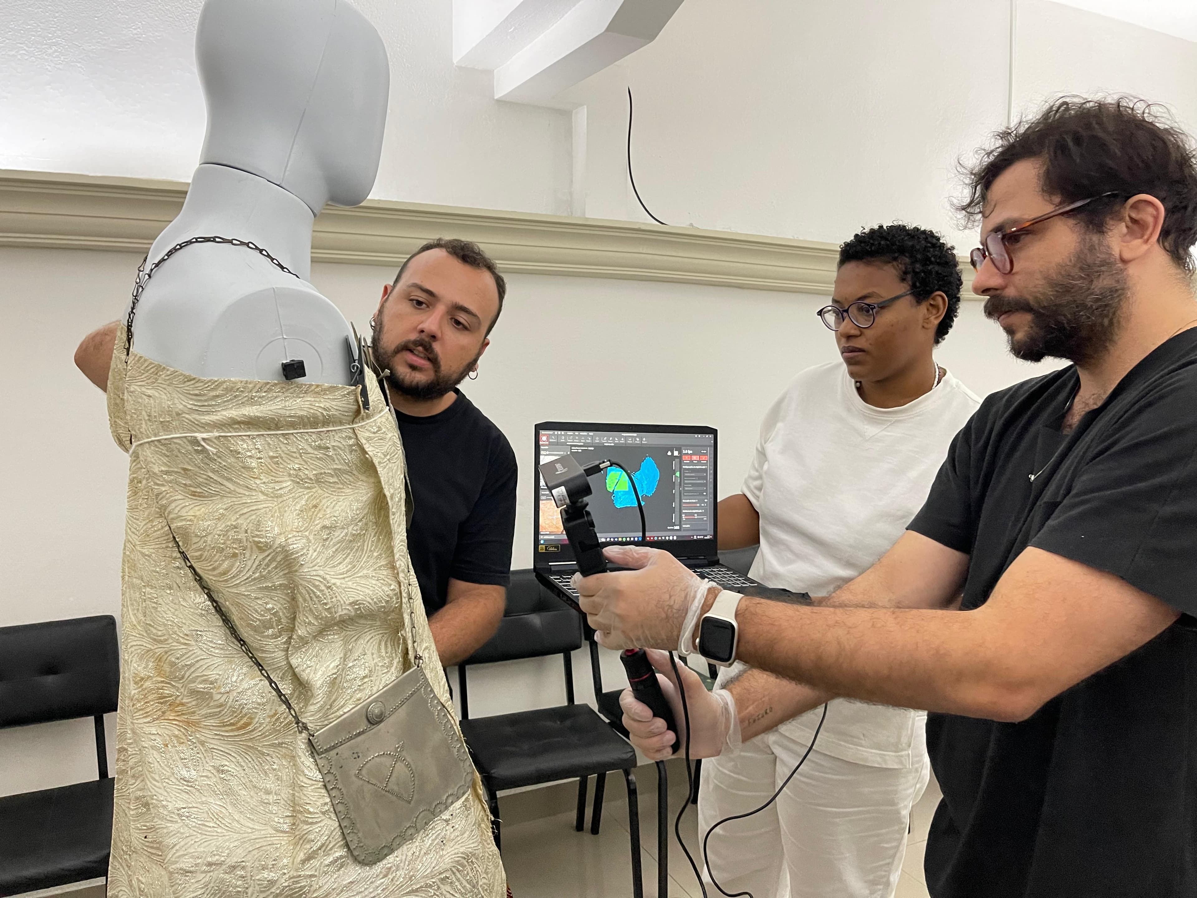 Captura volumétrica em andamento durante a criação do projeto